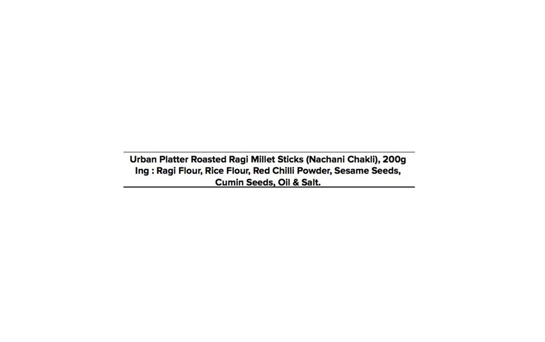 Urban Platter Roasted Ragi Millet Sticks Nachani Chakli   Plastic Jar  200 grams